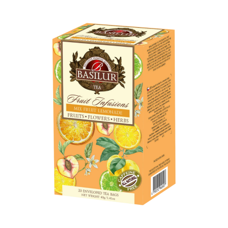 Basilur Fruit Infusions Collection – Mix Fruit Lemonade – 20 × 2 g