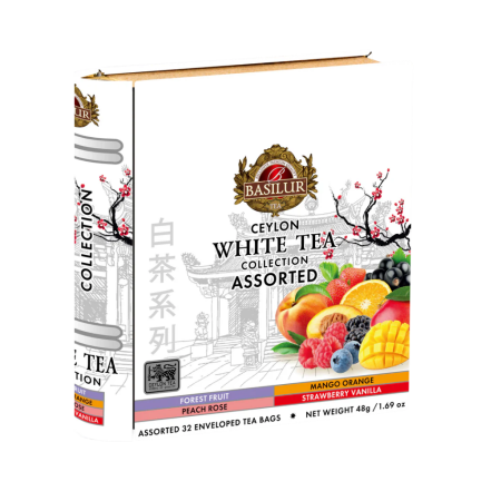 Basilur White Tea Collection Assorted - 4 ukusa u metalnoj kutiji - 32 kesice