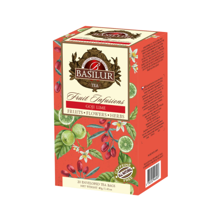 Basilur Fruit Infusions Collection – Goji & Lime – 20 × 2 g