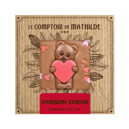 "Mathilde" Čoko tabla mlečna čokolada meda i srce - 80g